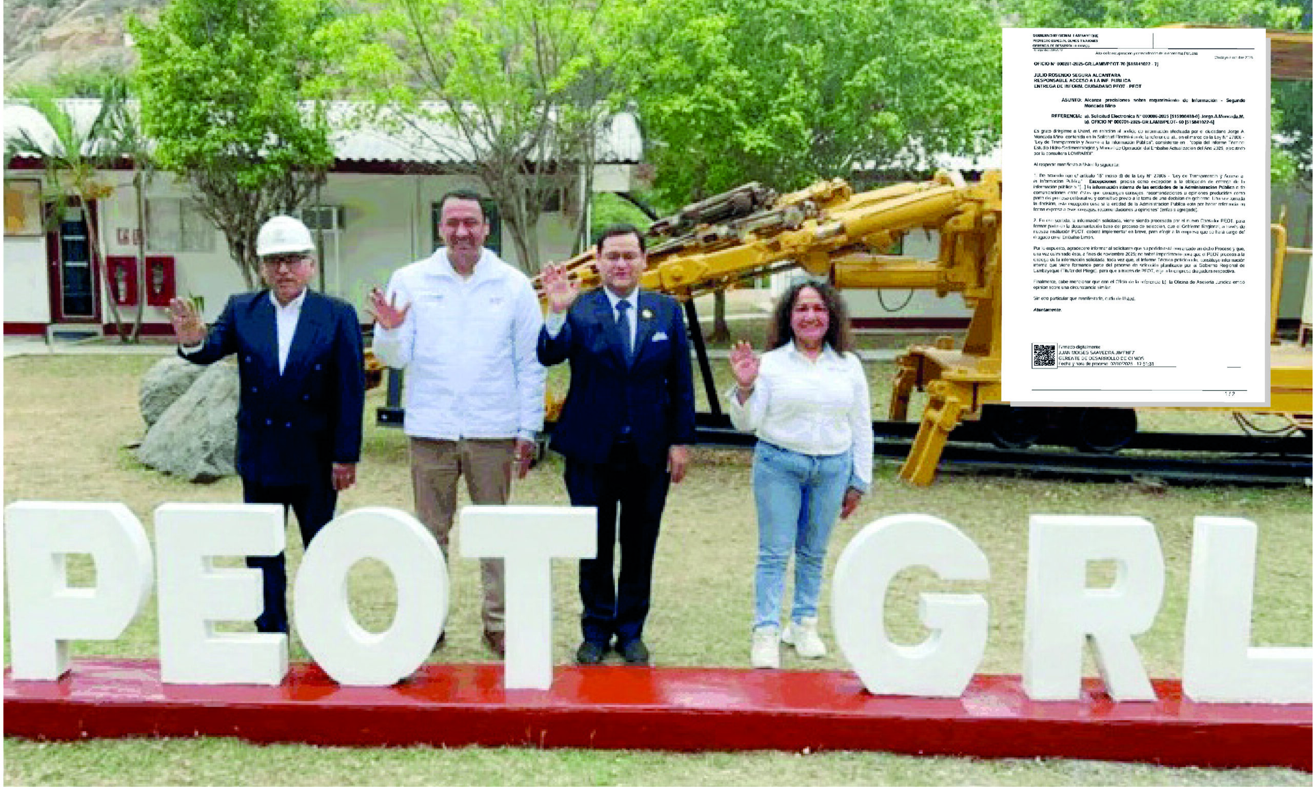 El PEOT se niega a transparentar el estudio técnico que revela la verdadera magnitud de la sedimentación en la presa Limón.